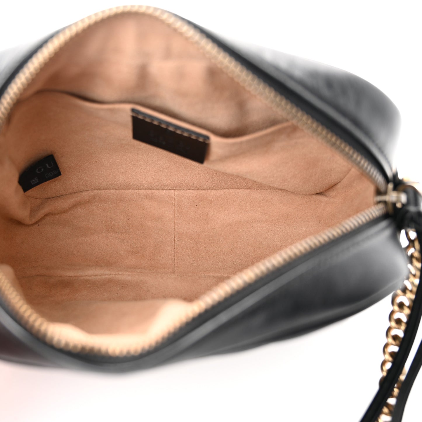 Calfskin Matelasse Mini GG Marmont Chain Shoulder Bag Black