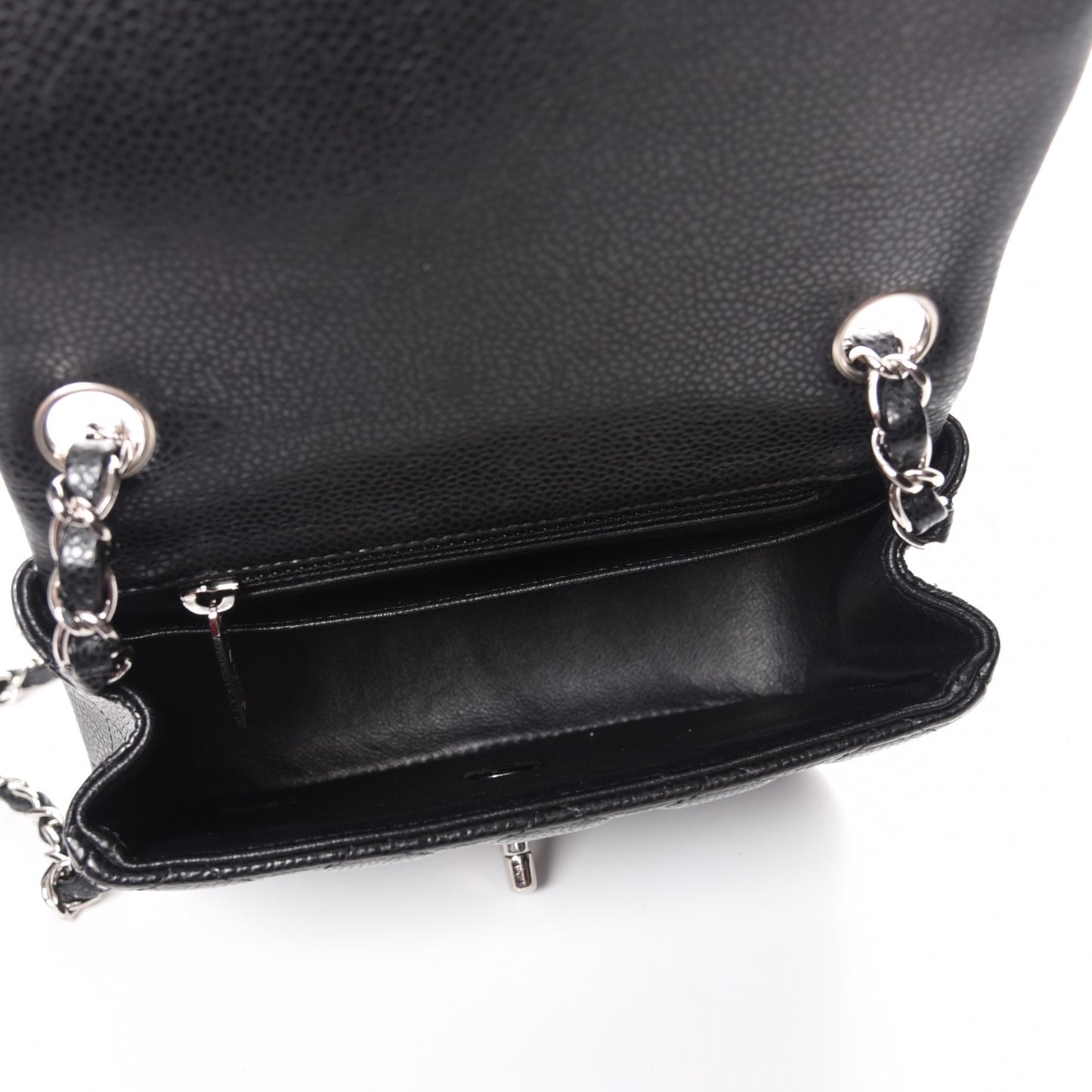 Caviar Quilted Mini Square Flap Black