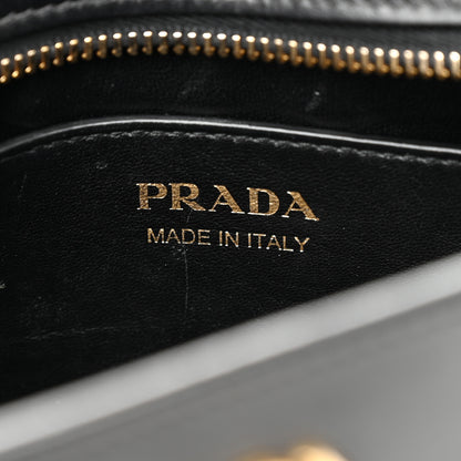 Prada Saffiano City Calfskin Esplanade Crossbody Bag Black 6 of 8