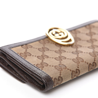 Gucci Monogram Interlocking GG Continental Wallet Dark Brown 9 of 10