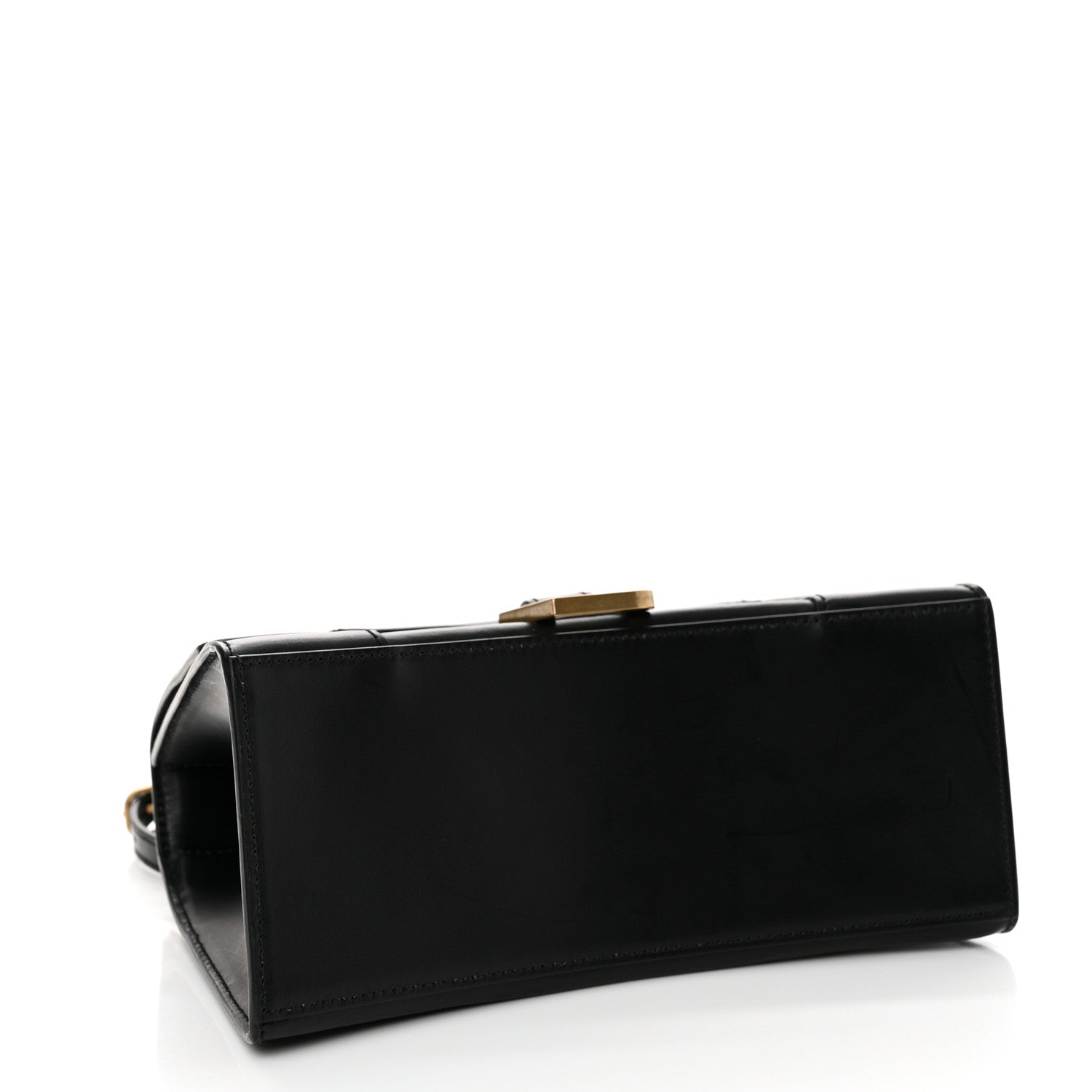 Balenciaga Shiny Box Calfskin Small Hourglass Top Handle Bag Black 4 of 11