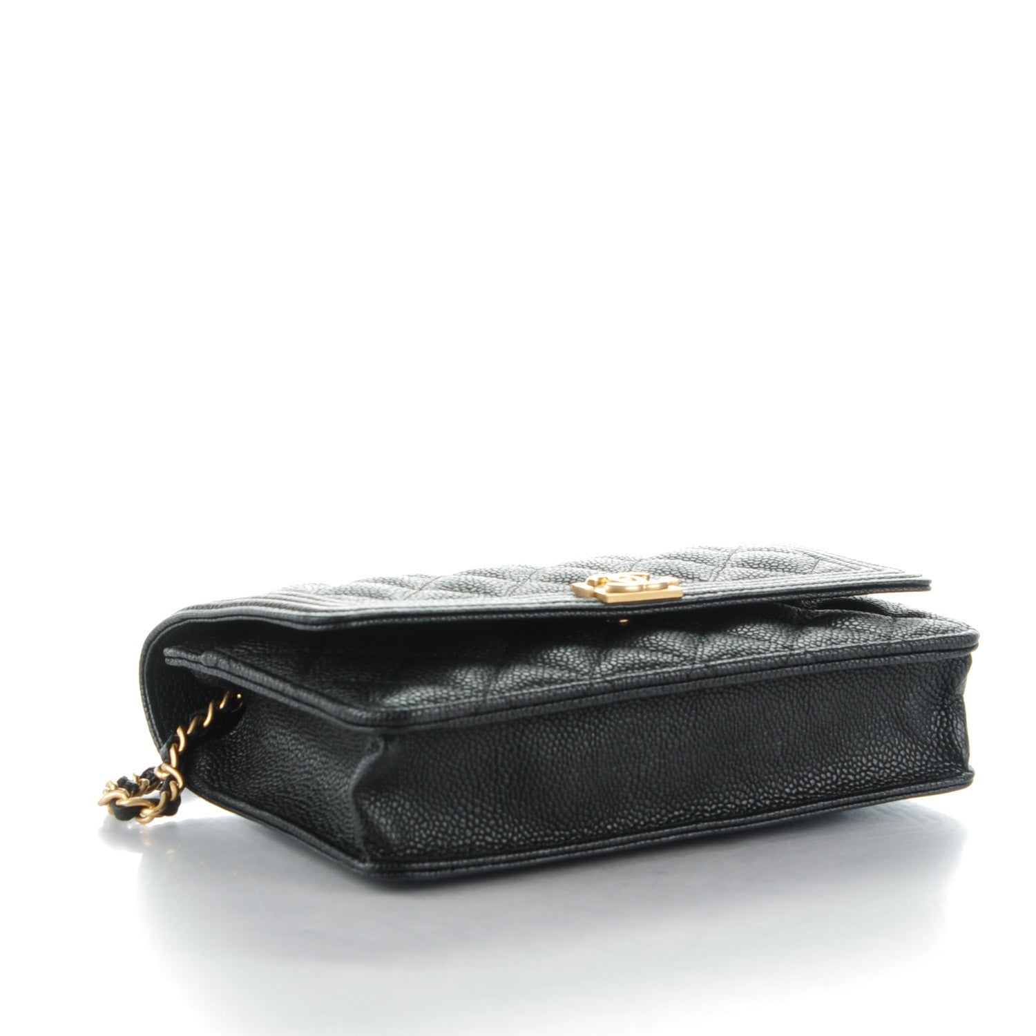 Chanel Caviar Quilted Boy Wallet On Chain WOC Black 4 of 8