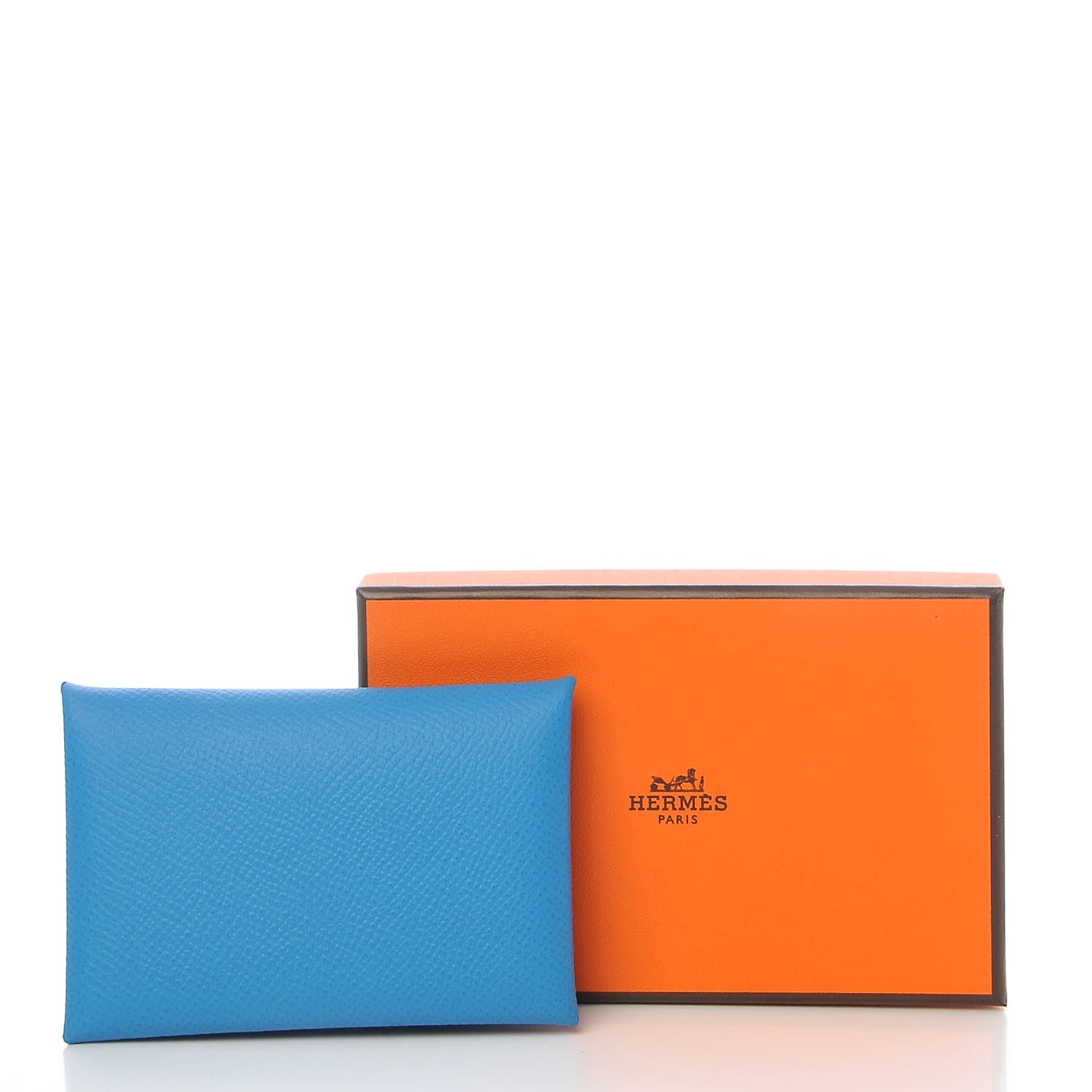 Hermes Epsom Calvi Card Case Bleu Zanzibar 8 of 8