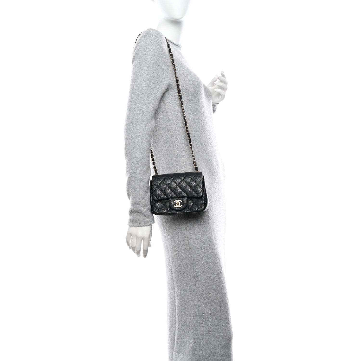 Chanel Caviar Quilted Mini Square Flap Black 2 of 10