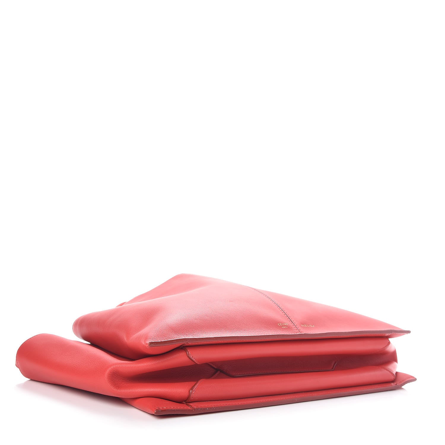 Celine Supple Natural Medium Tri-Fold Bag Scarlet 4 of 13