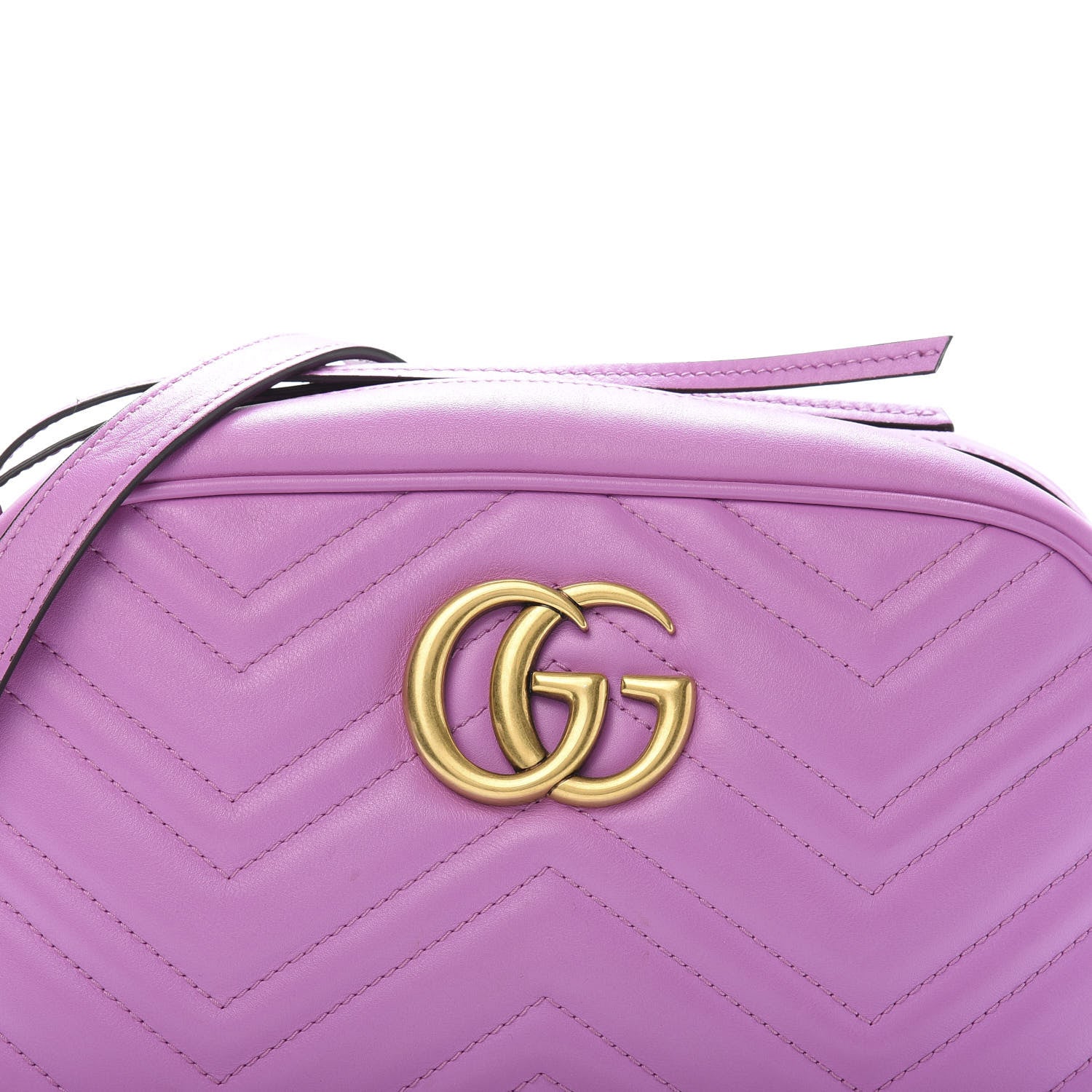 Gucci Calfskin Matelasse Small GG Marmont Chain Shoulder Bag Candy Mousse 12 of 12