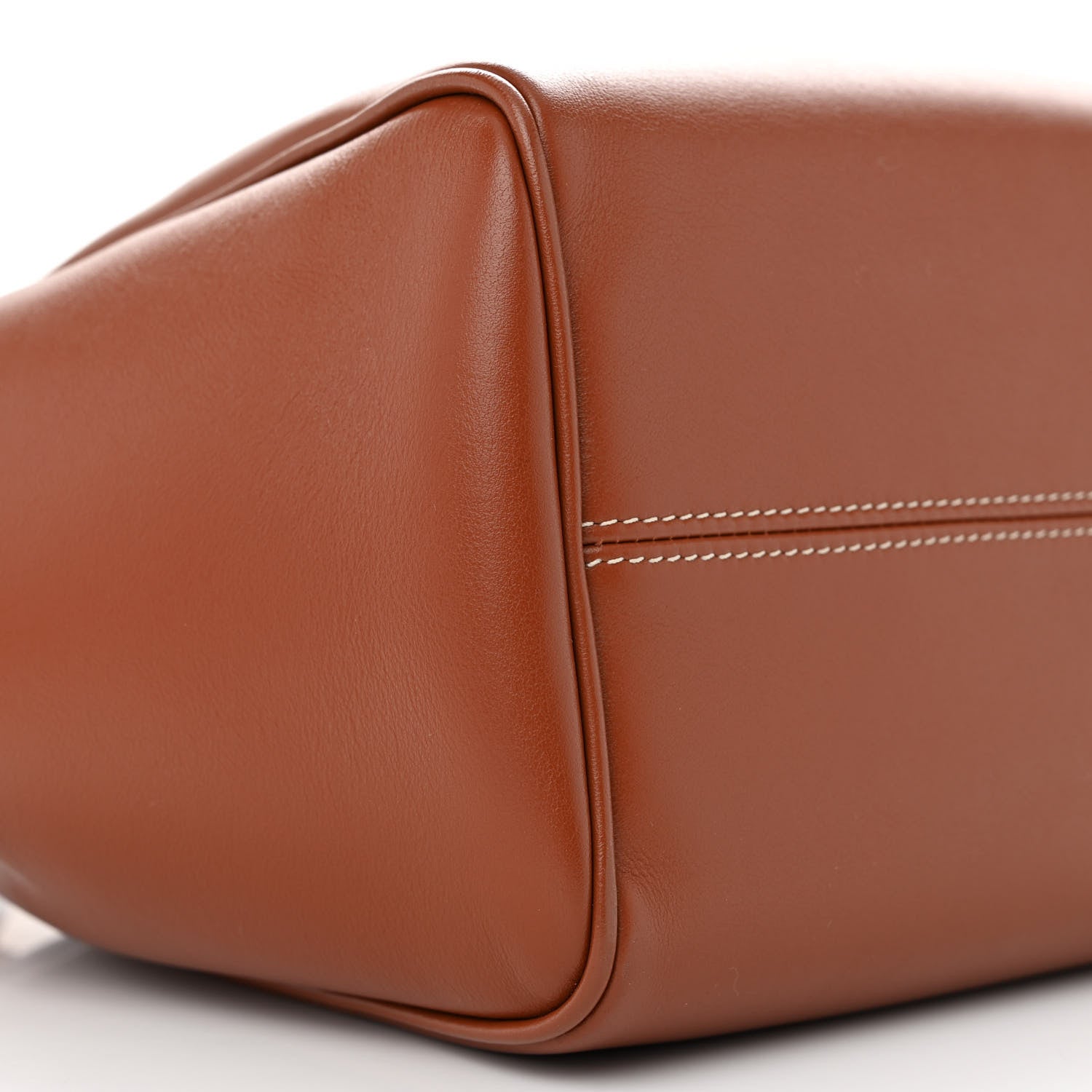 Celine Smooth Calfskin Cuir Small Triomphe Cabas Drawstring Tan 9 of 12