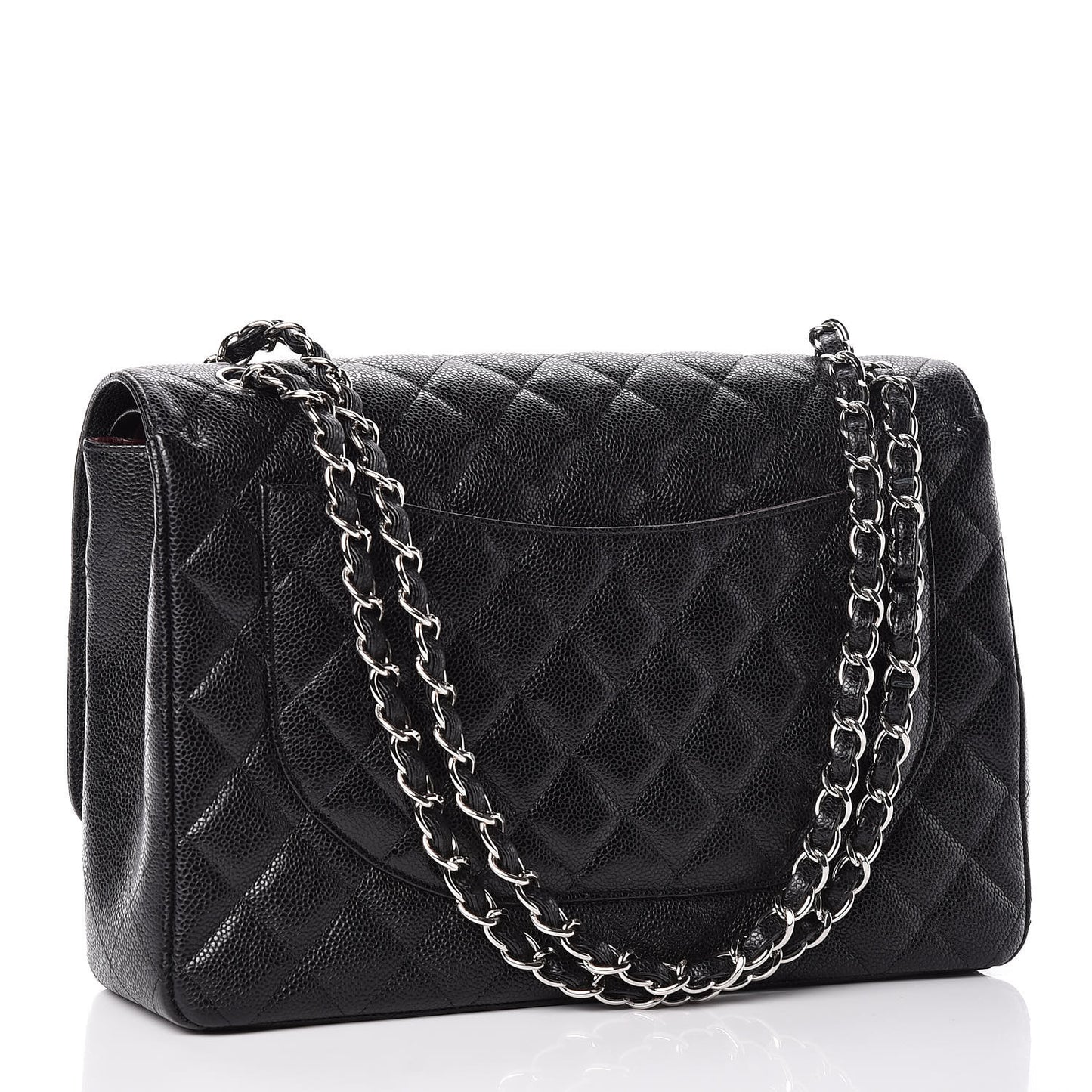 Caviar Quilted Maxi Double Flap Black