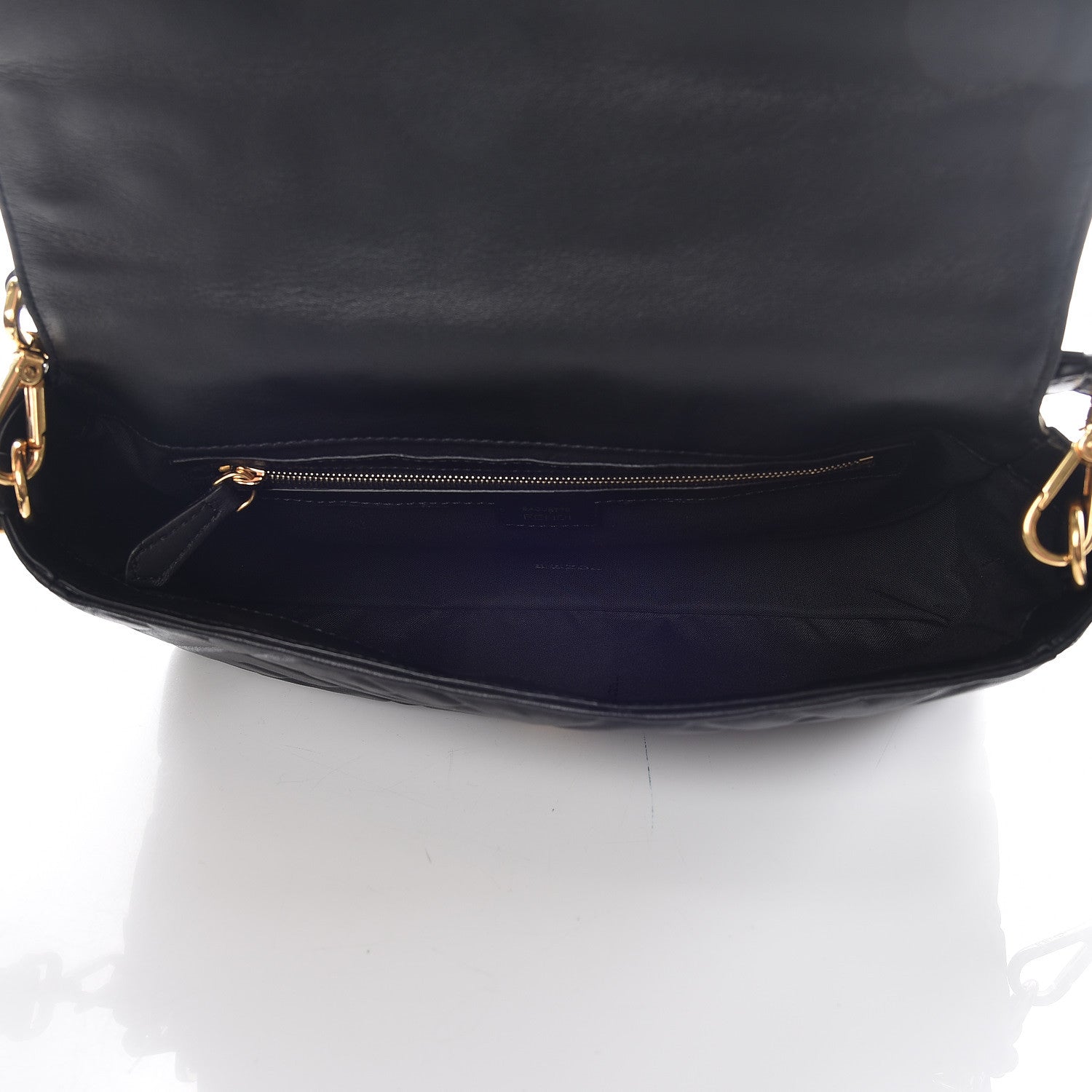 Fendi Nappa FF 1974 Embossed Baguette Black 7 of 11