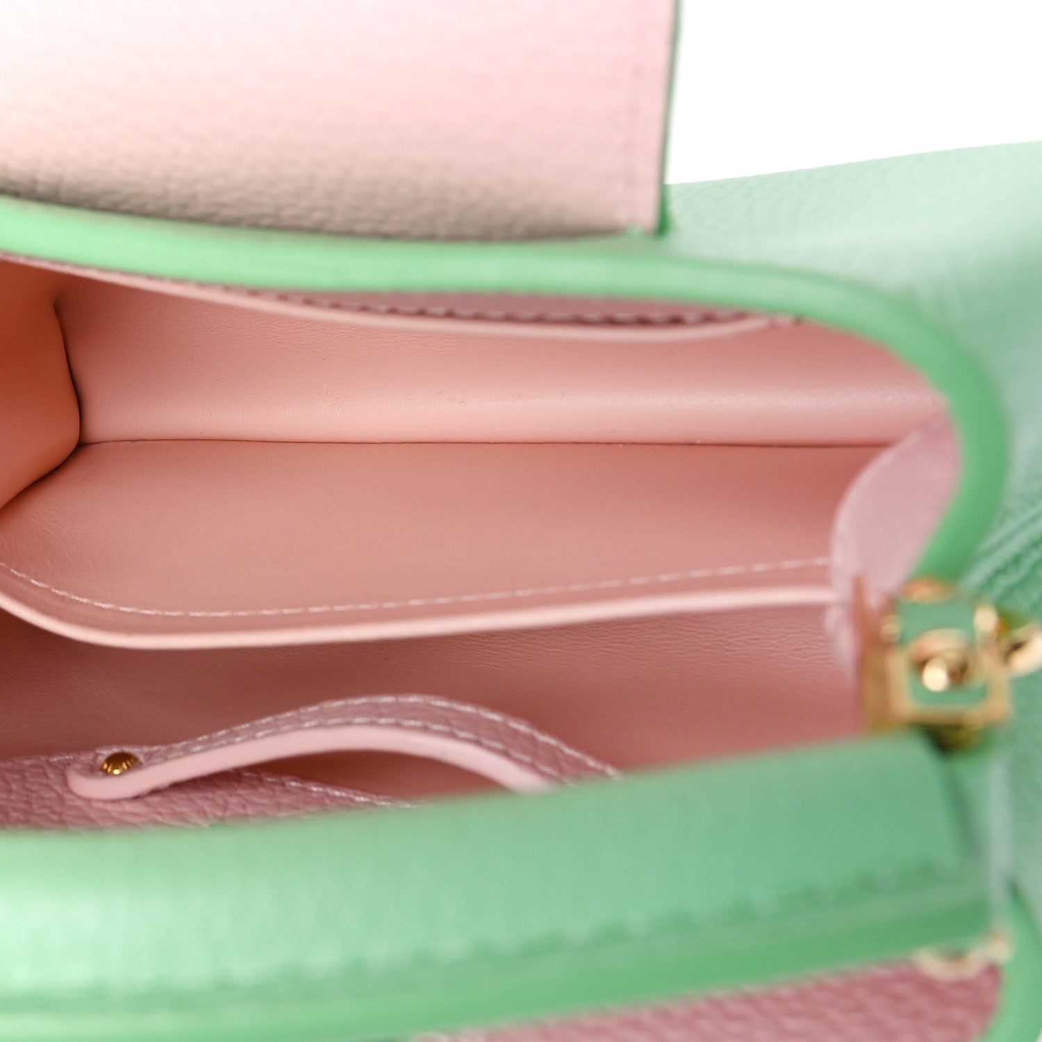Louis Vuitton Taurillon Mini Capucines Vert Pomme 5 of 8