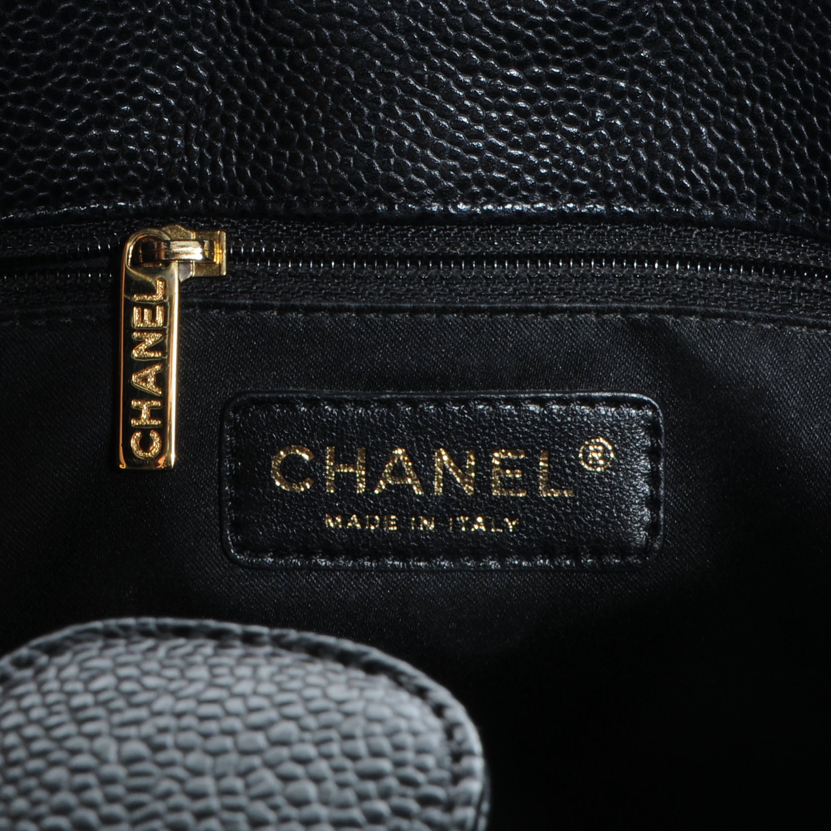 Chanel Caviar Petit Shopping Tote PST Black 6 of 8