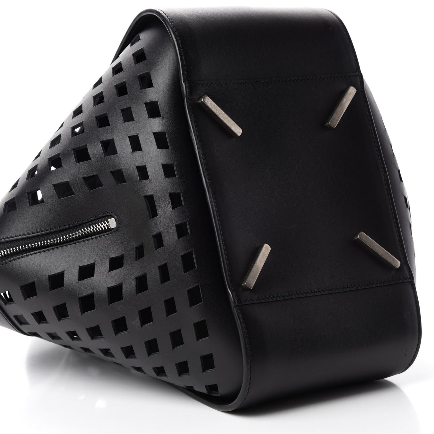 Calfskin Medium Tulip Hammock Shoulder Bag Black