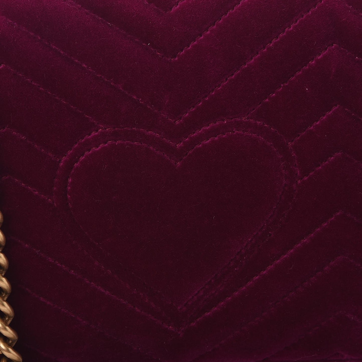 Velvet Matelasse Small GG Marmont Shoulder Bag Fuchsia Violet Cyclamen