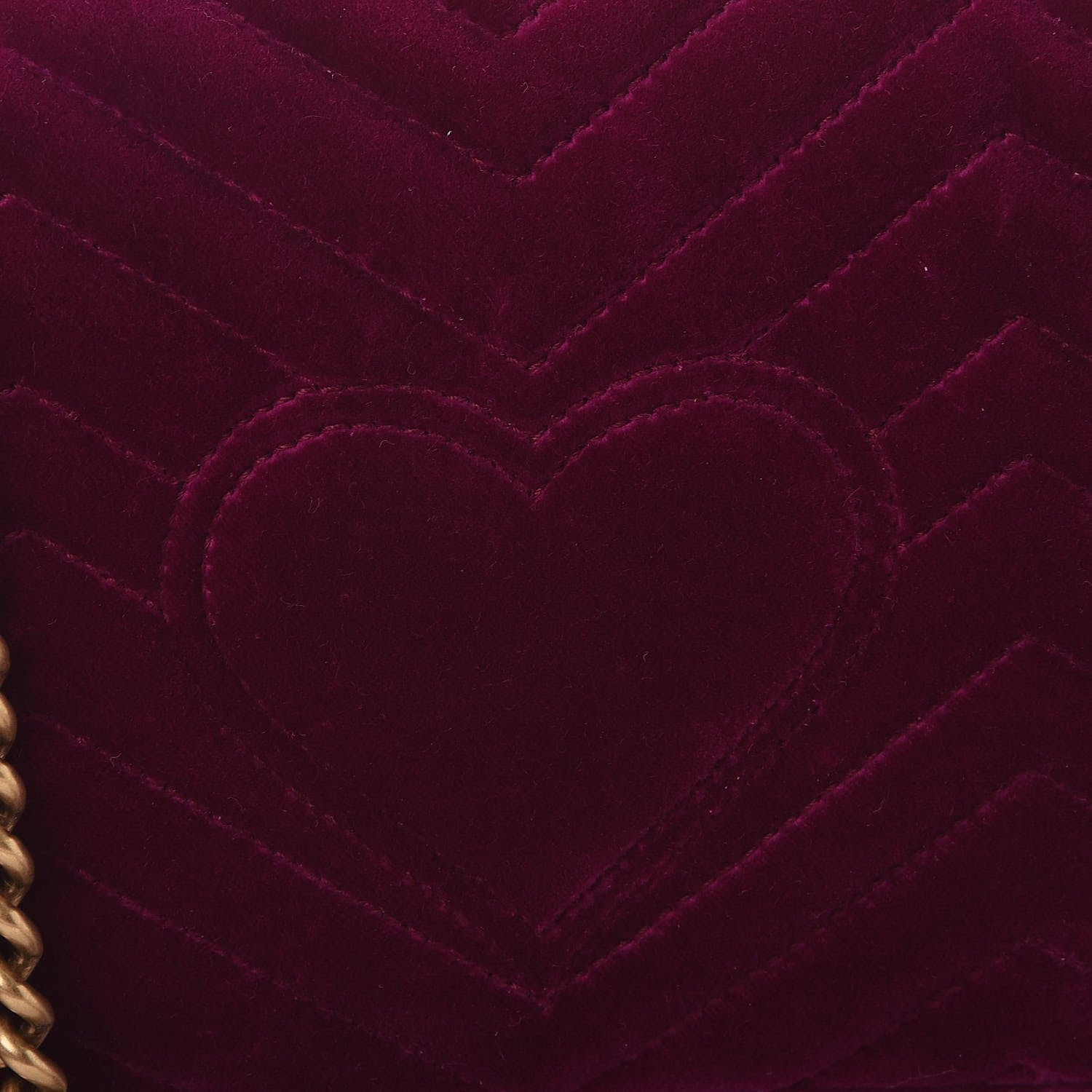 Gucci Velvet Matelasse Small GG Marmont Shoulder Bag Fuchsia Violet Cyclamen 8 of 8