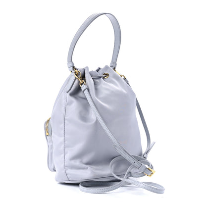 Prada Re-Nylon Saffiano Mini Bucket Crossbody Bag Fiordaliso 3 of 10