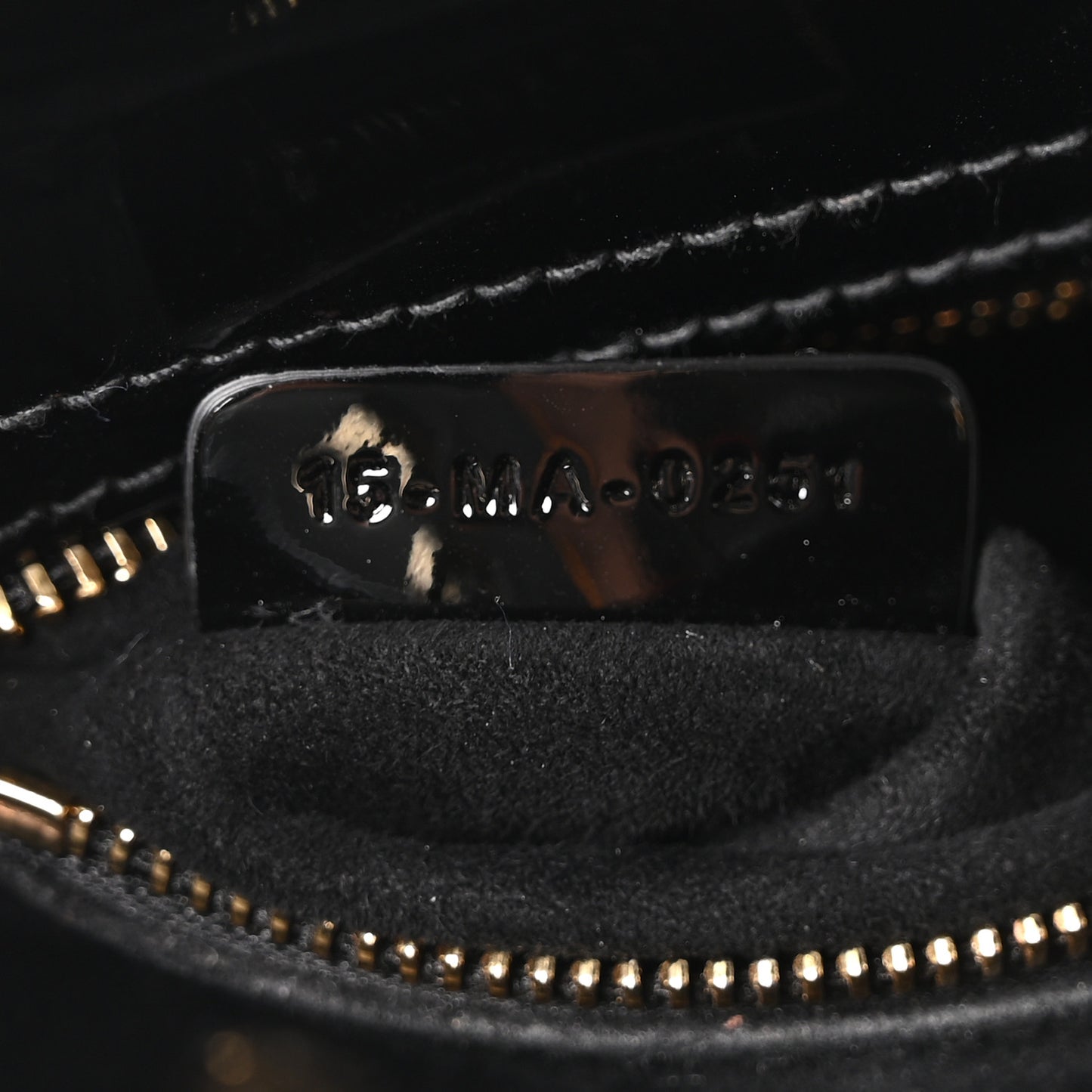 Patent Cannage Small Lady Dior Black