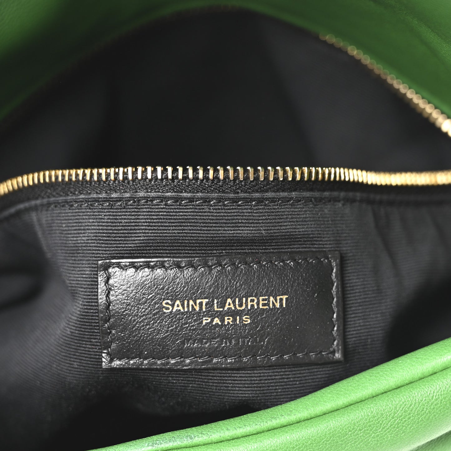 Lambskin Quilted Small Loulou Puffer Monogram Chain Satchel New Vert