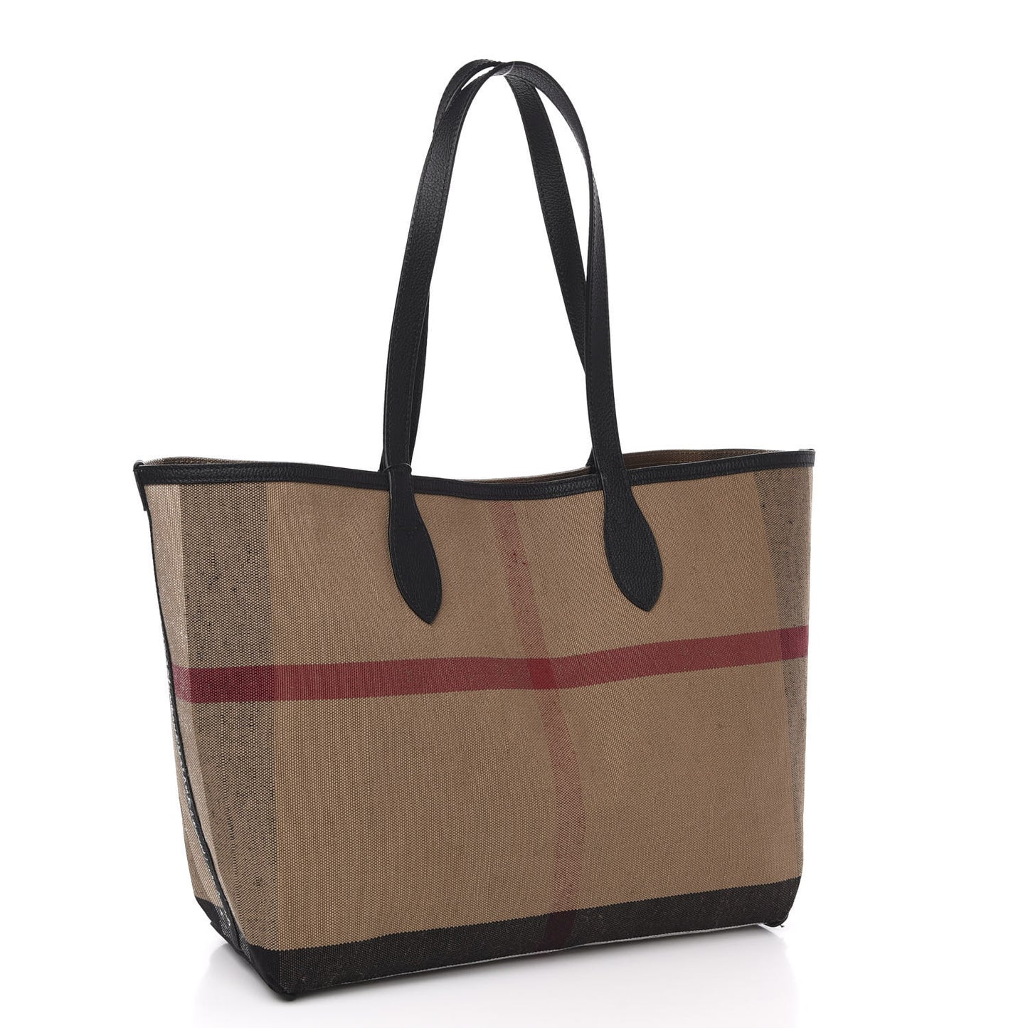 Coated Canvas Mega Check Medium Doodle Tote Black