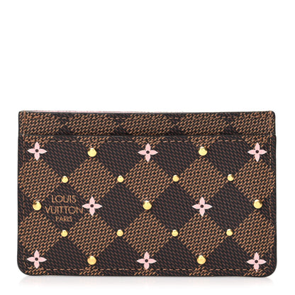 Louis Vuitton Damier Ebene Studded Card Holder 1 of 10