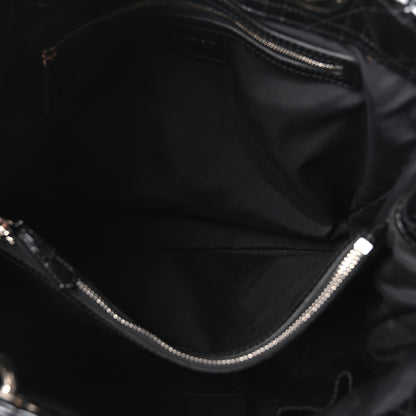 Christian Dior Patent Cannage Large Dior Soft Shopping Tote Black 5 of 10