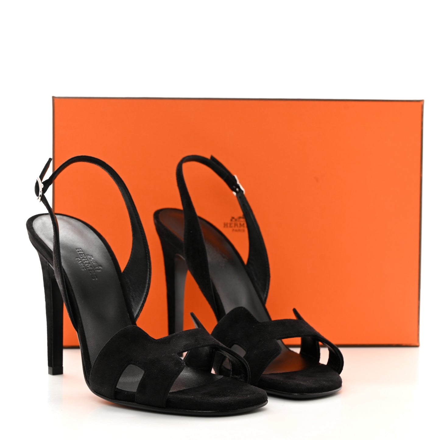 Suede Goatskin Heden 80 Sandals 38 Black