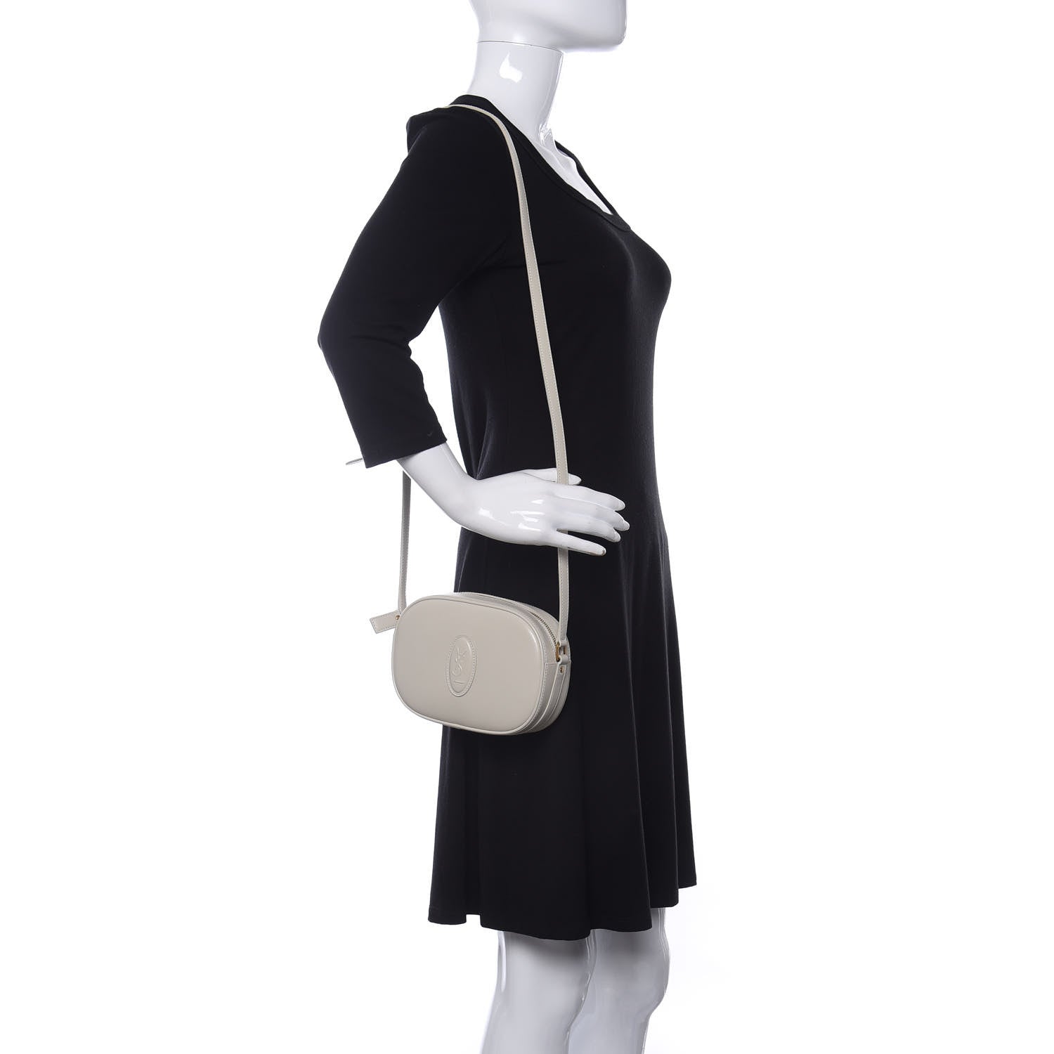 Saint Laurent Calfskin Le 61 Camera Bag White 2 of 9