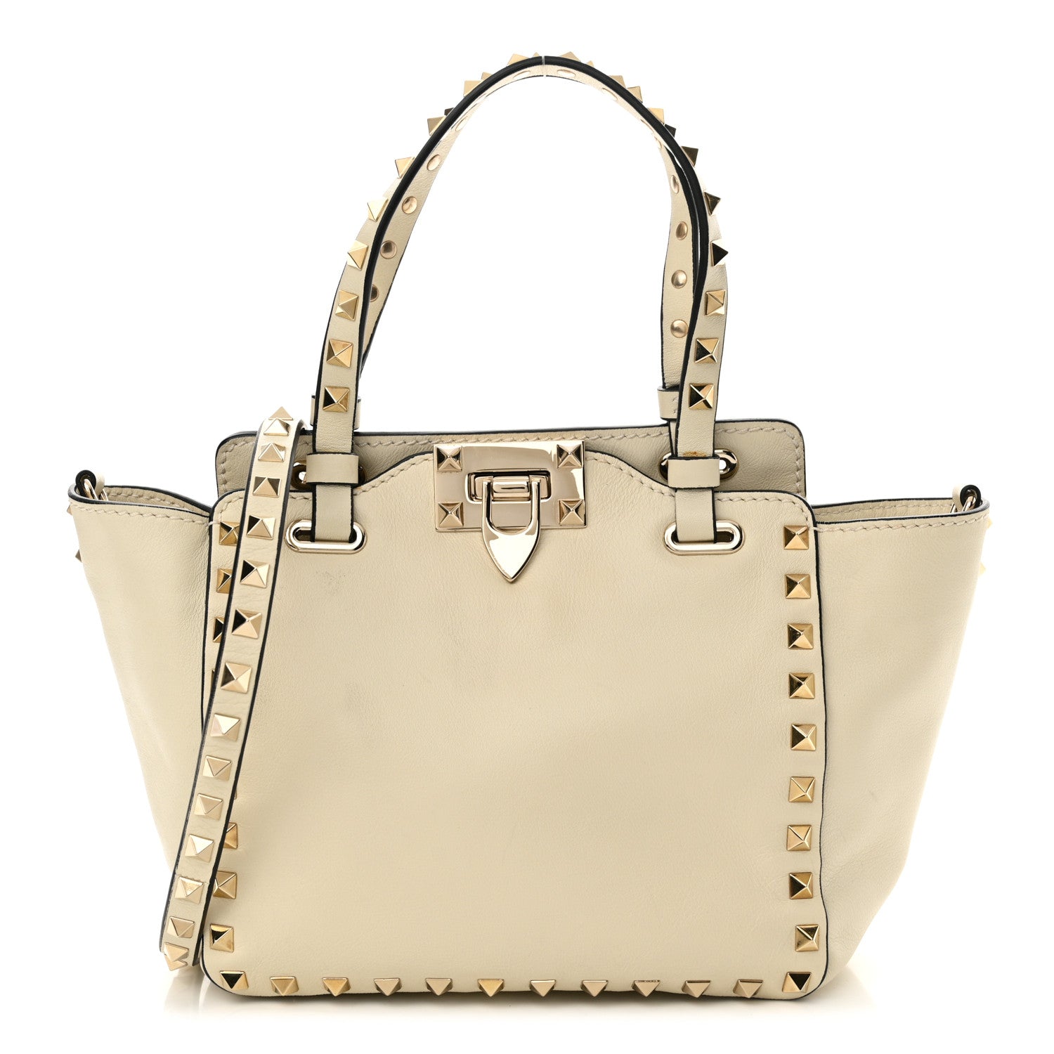 Valentino Garavani Vitello Mini Rockstud Tote Ivory 1 of 13