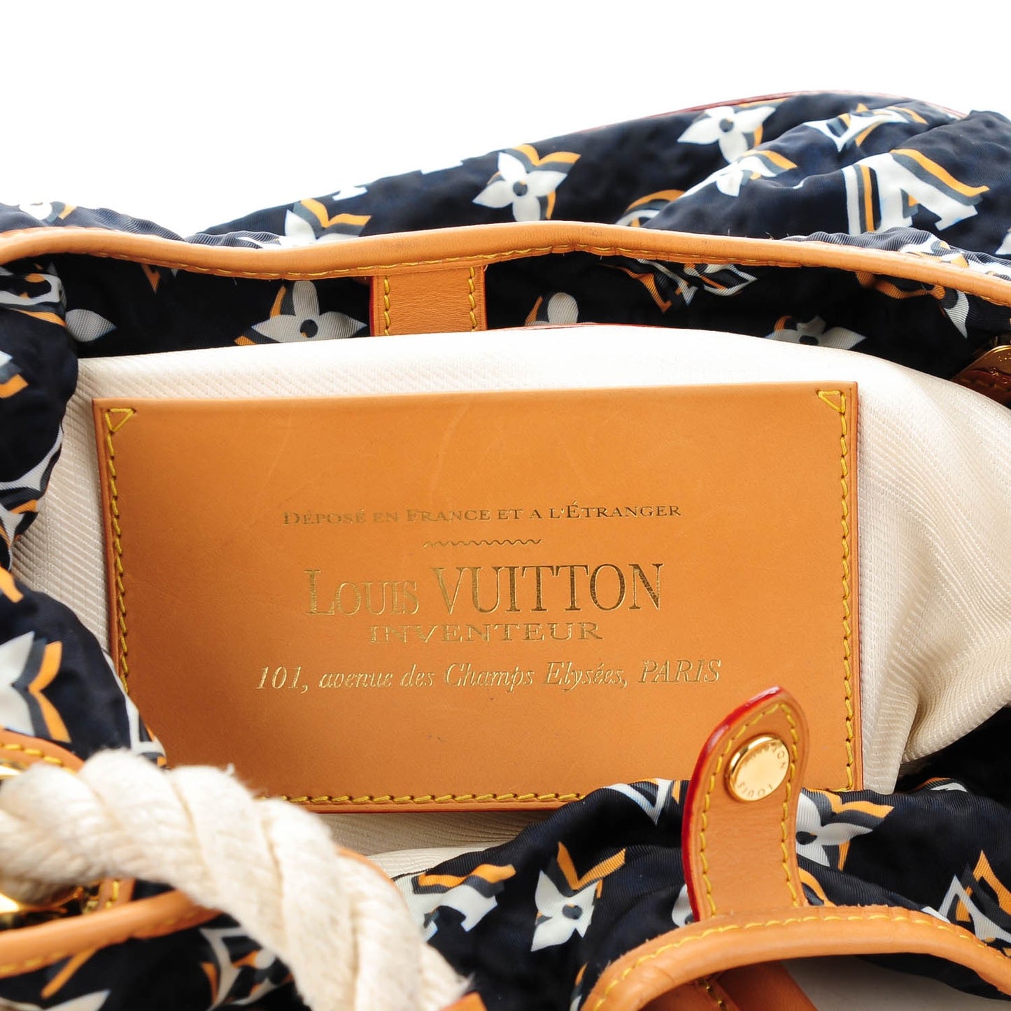 Canvas Monogram Cruise Bulles MM Navy