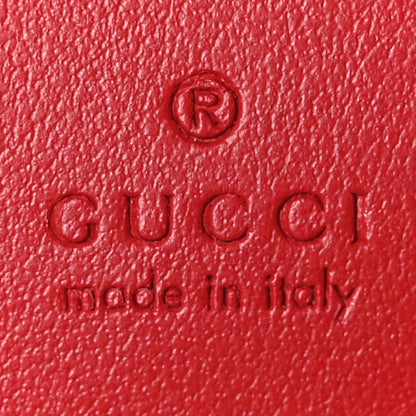 Gucci Calfskin Matelasse Mini GG Marmont 2.0 Bucket Bag Hibiscus Red 6 of 9