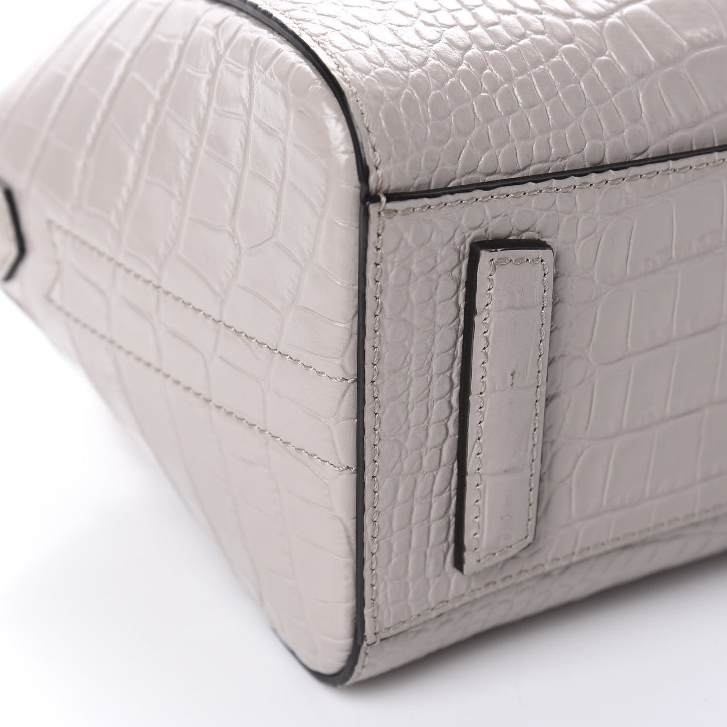 Calfskin Crocodile Embossed Mini Antigona Dune