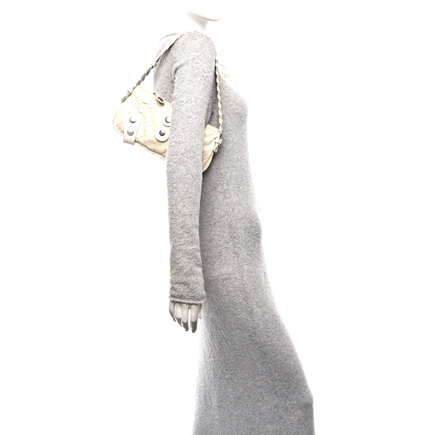 Chloe Snakeskin Silverado Mini Bag Ivory 2 of 15