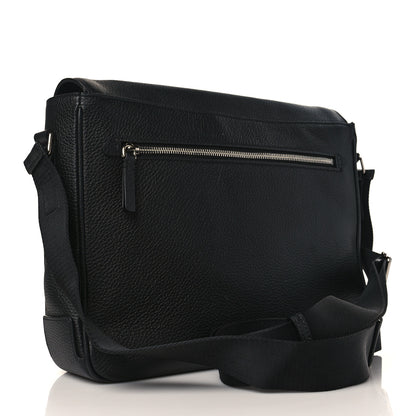 Burberry Grainy Calfskin Embossed Bruno Messenger Black 2 of 8