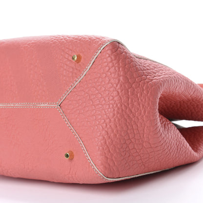 Burberry Signature Grain Calfskin Check Embossed Small Canterbury Tote Rose Pink 7 of 10