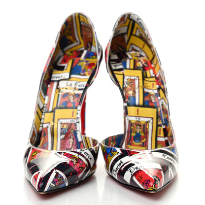 Christian Louboutin Linen Canvas Tarot Pyraclou 110 Wedge Sandals 40 Version Multi 4 of 17