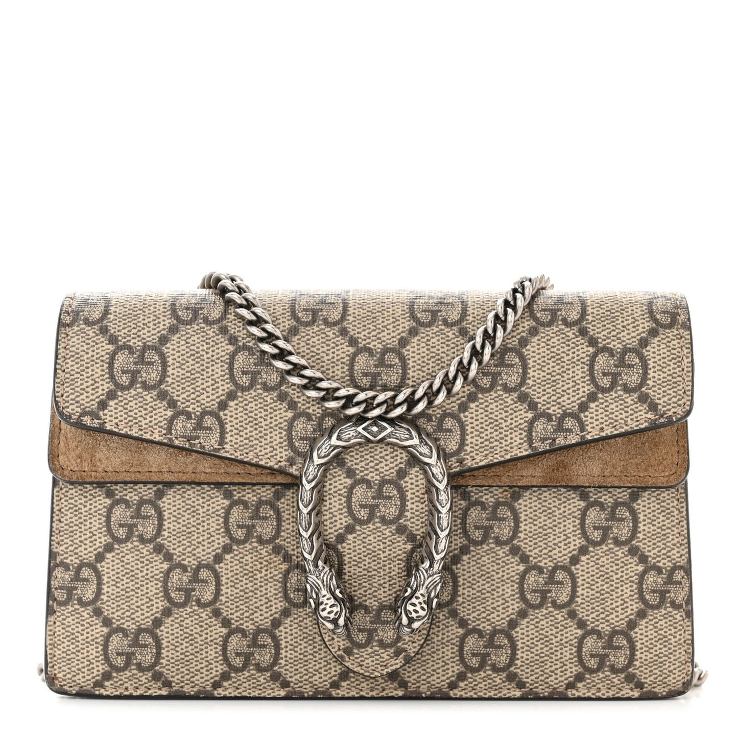 GG Supreme Monogram Super Mini Dionysus Shoulder Bag Taupe