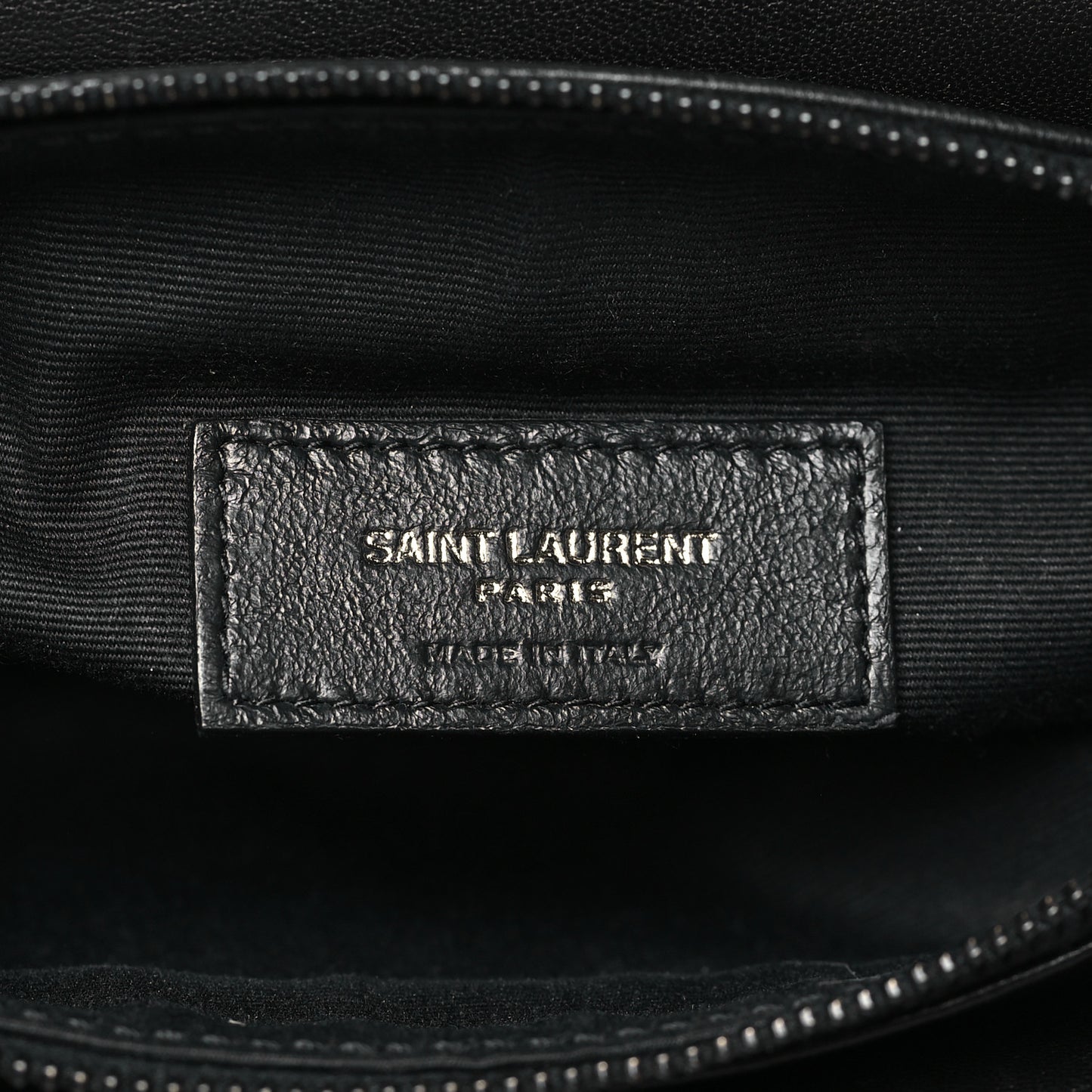 Lambskin Diamond Quilted Monogram Angie Chain Bag Black