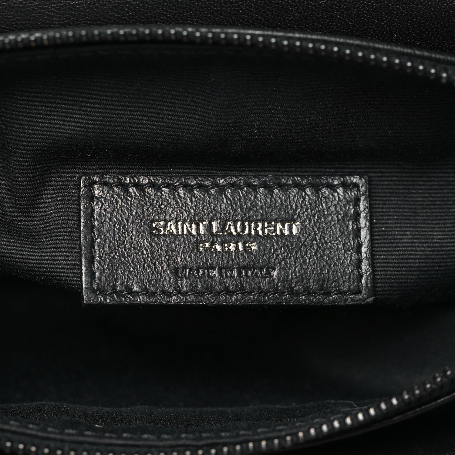 Saint Laurent Lambskin Diamond Quilted Monogram Angie Chain Bag Black 6 of 12