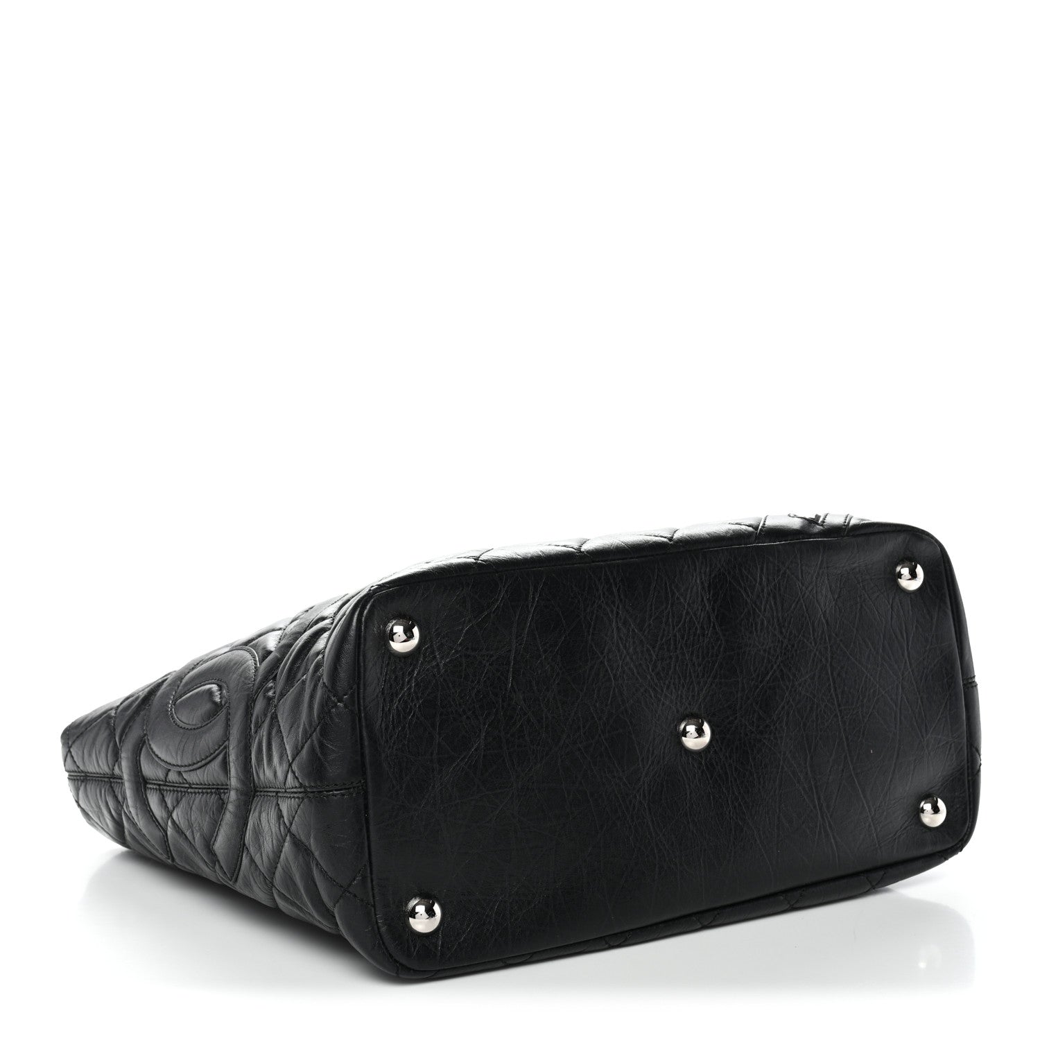 Chanel Aged Calfskin Quilted Large Cotton Club Tote Black 4 of 11