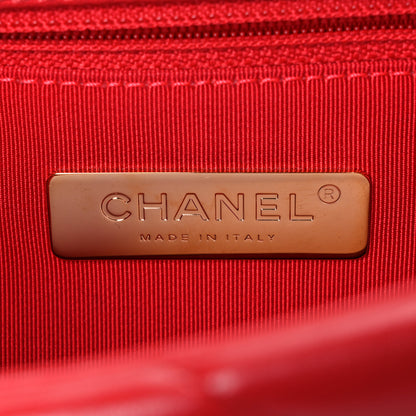 Chanel Lambskin Quilted Medium Chanel 19 Flap Red 6 of 10