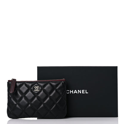 Chanel Lambskin Quilted Small Cosmetic Case Black 10 of 10