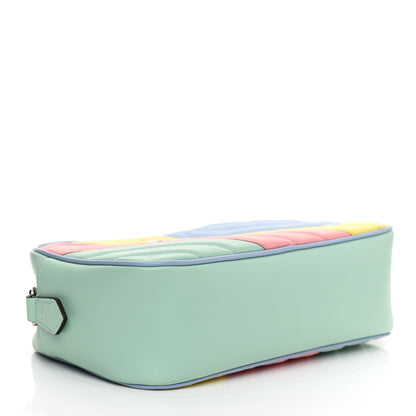 Gucci Calfskin Matelasse Diagonal Small GG Marmont Chain Shoulder Bag Multicolor Pastel 4 of 9