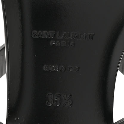 Saint Laurent Vitello Vernice Soft Cassandra 05 Monogram Sandals 35.5 Black 7 of 11