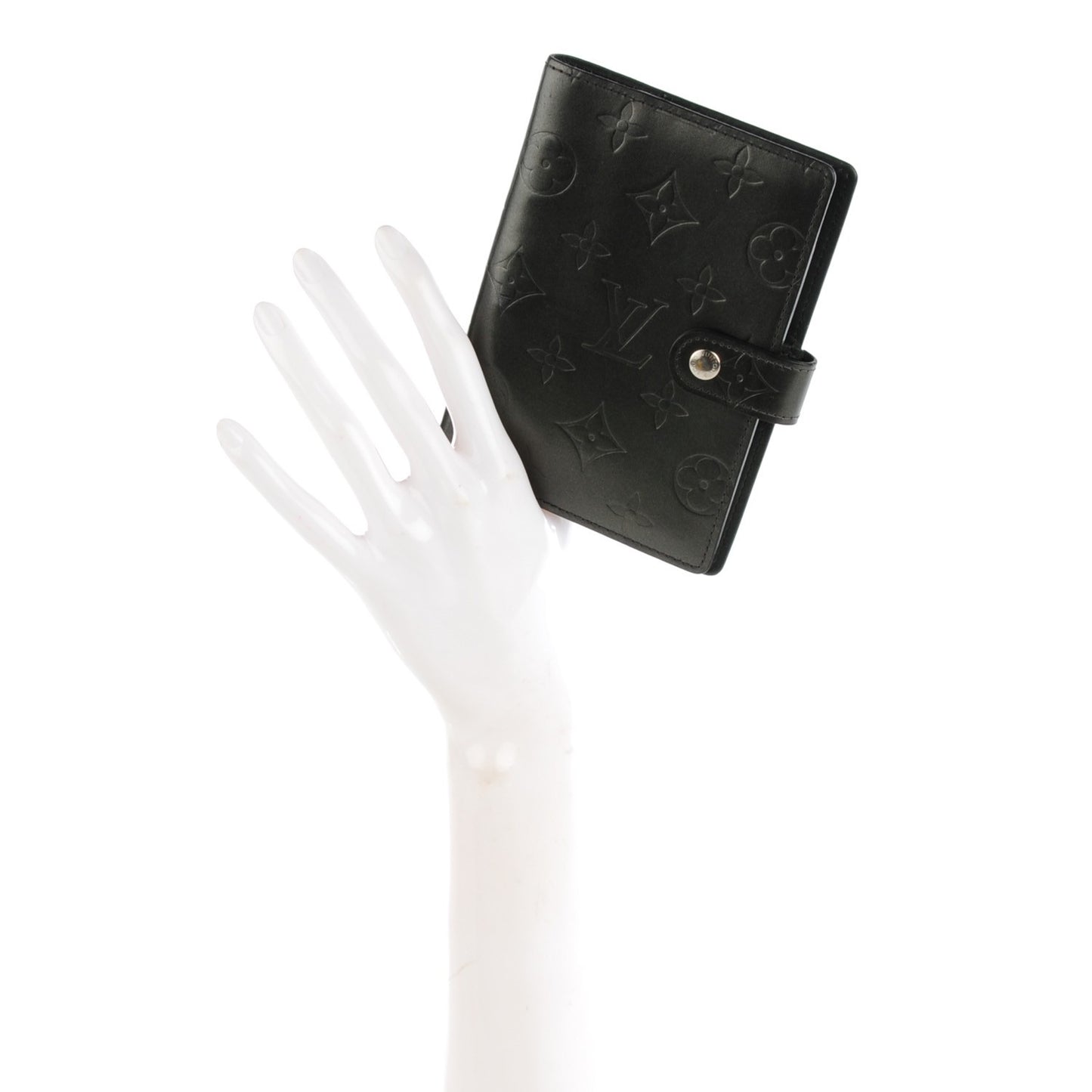 Mat Monogram Small Ring Agenda Cover Black