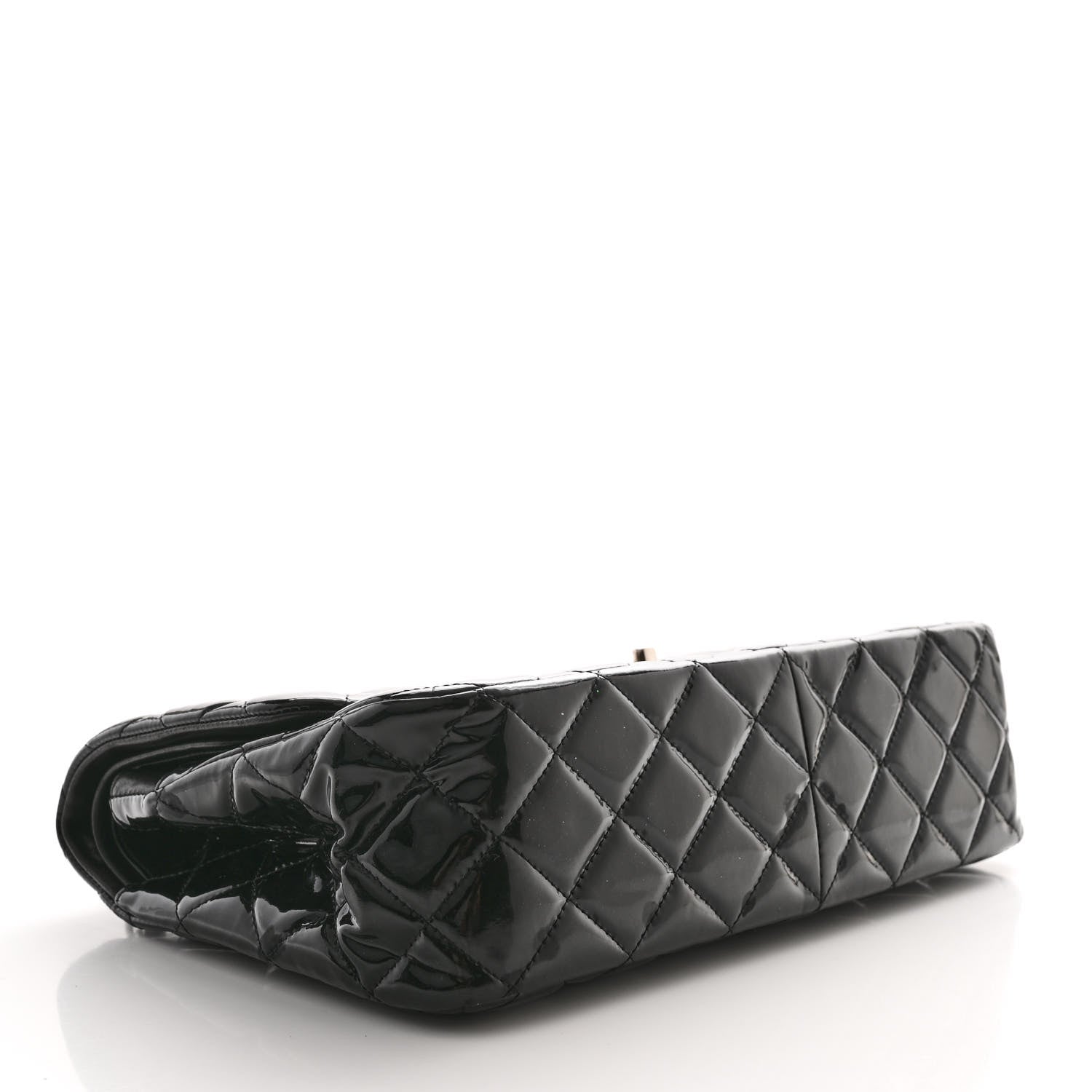 Chanel Patent Quilted Jumbo Double Flap Black 4 of 12