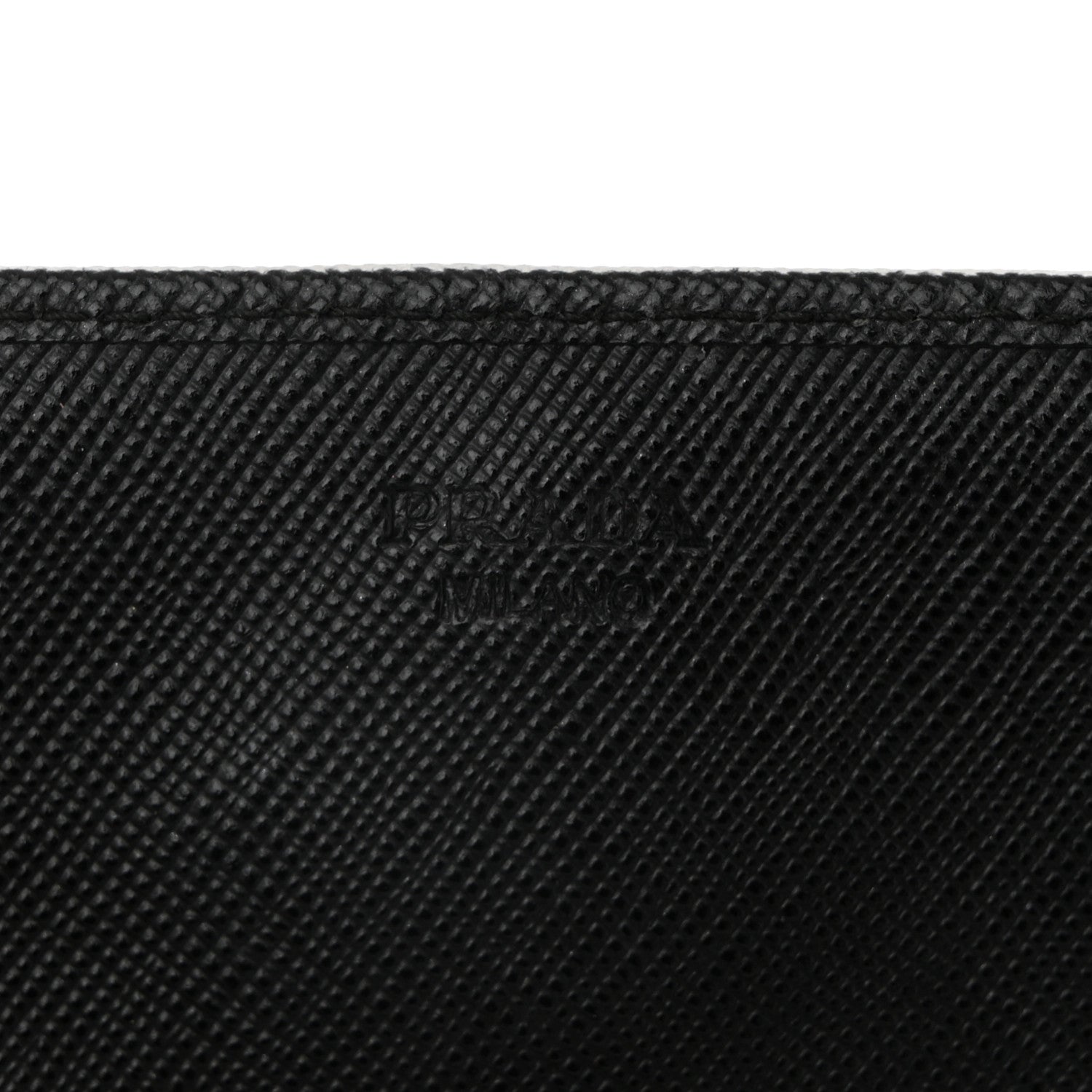 Prada Saffiano Metal Oro Chain Wallet Black 6 of 12