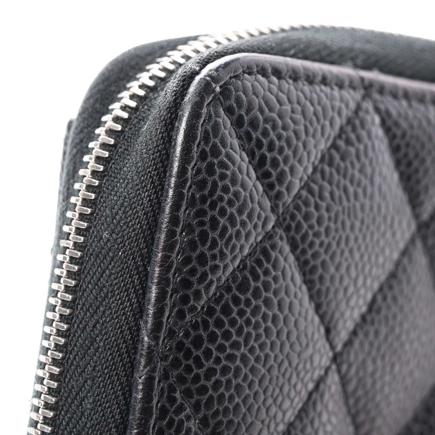 Chanel Caviar Quilted Large Gusset Zip Around Wallet Black 15 of 16