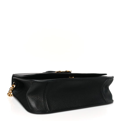 Versace Grainy Calfskin Virtus Chain Crossbody Black 4 of 8