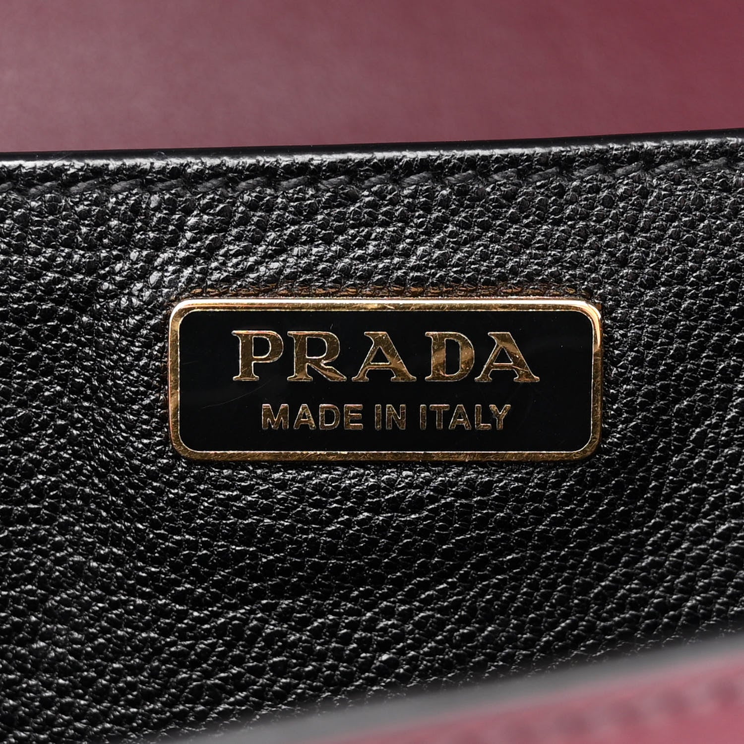 Prada City Calfskin Saffiano Cahier Bag Granato Black 6 of 13