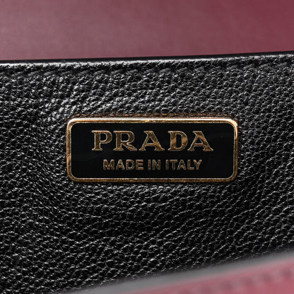 Prada City Calfskin Saffiano Cahier Bag Granato Black 6 of 13
