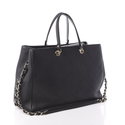Chanel Bullskin Stitched Medium Shopping Bag Black 4 of 11
